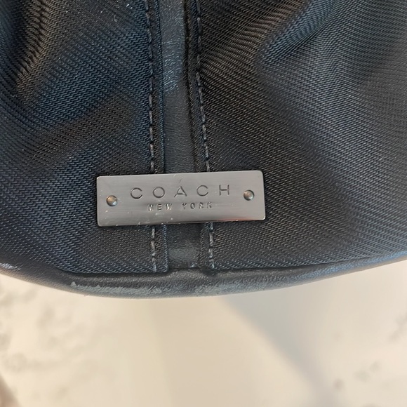 Vintage Coach Leather & Microfiber Fabric Satchel - Picture 3 of 15